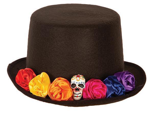 verkoop - attributen - Halloween - Buishoed dia de Muertos gekleurde bloemen